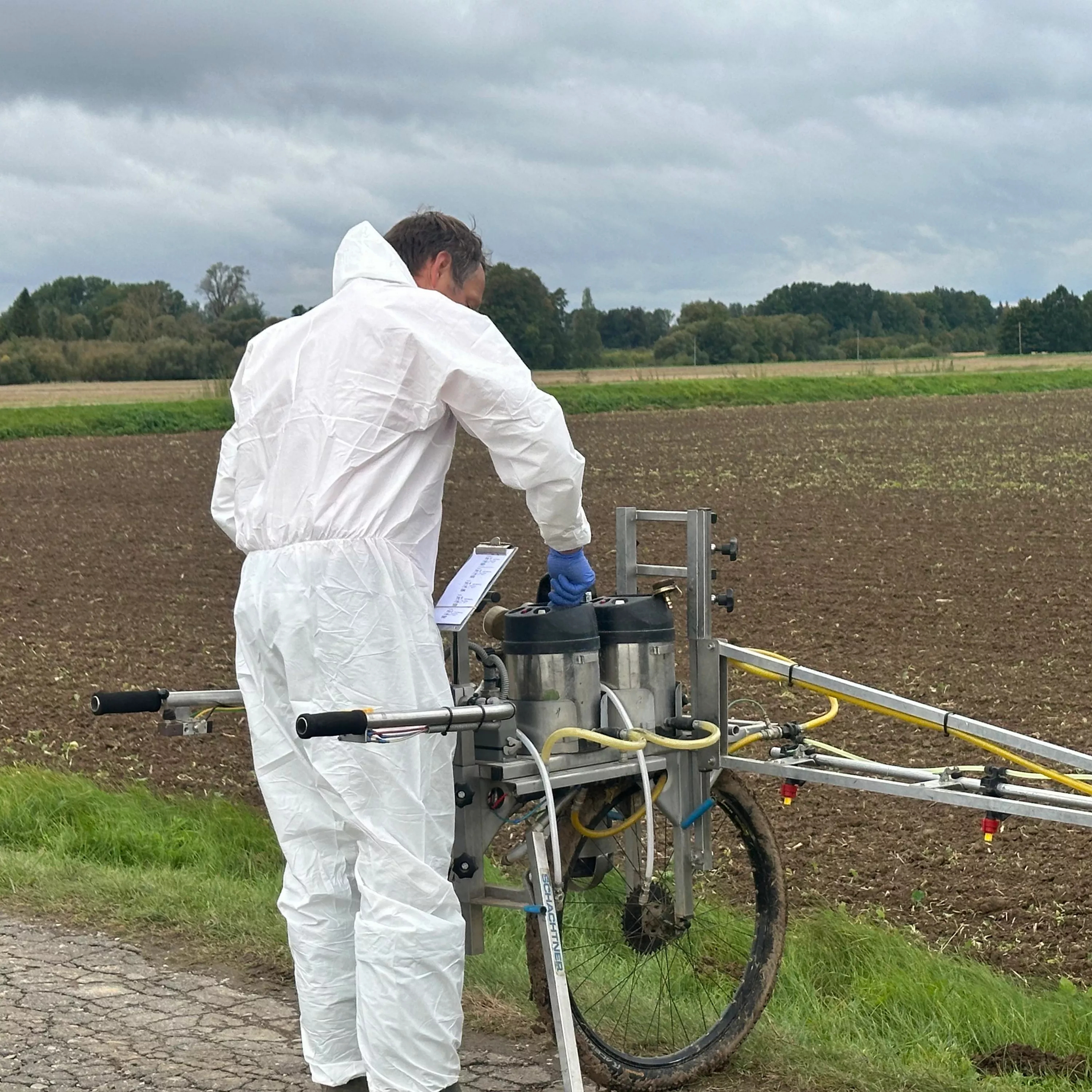 Spraying Wheat Demo Fields 